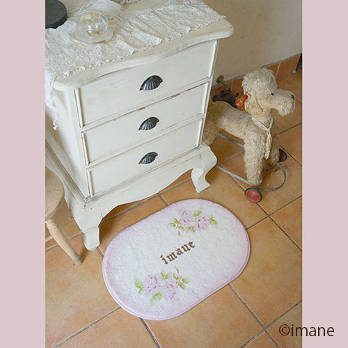 【入荷しました♪】imane　ダイアナローズ・ふわふわシャギーマット　オーバル
