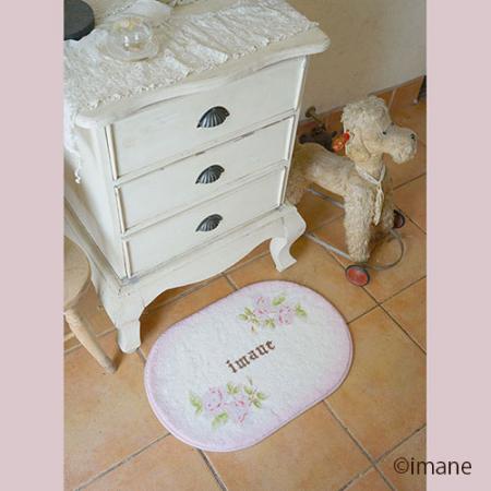【入荷しました♪】imane　ダイアナローズ・ふわふわシャギーマット　オーバル