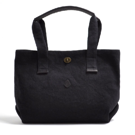 クレドラン　CINQ TOTE COTTON JUTE:(BLACK・DARK BEIGE)